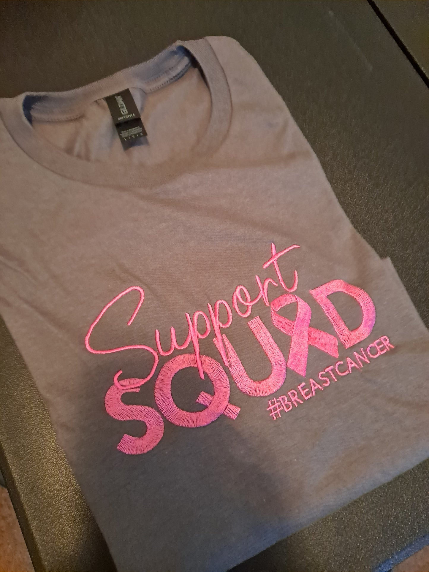 Support Squad embroidered on T Shirt
