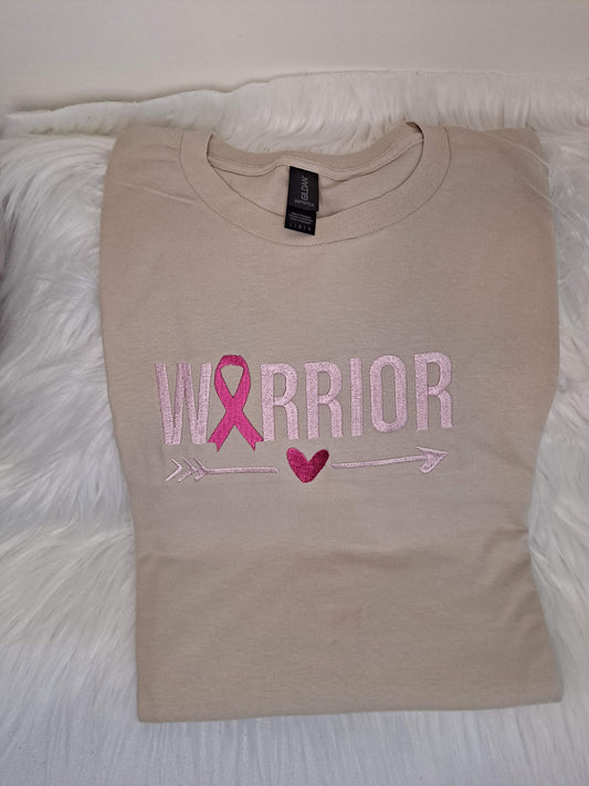 Warrior Embroidered on T Shirt