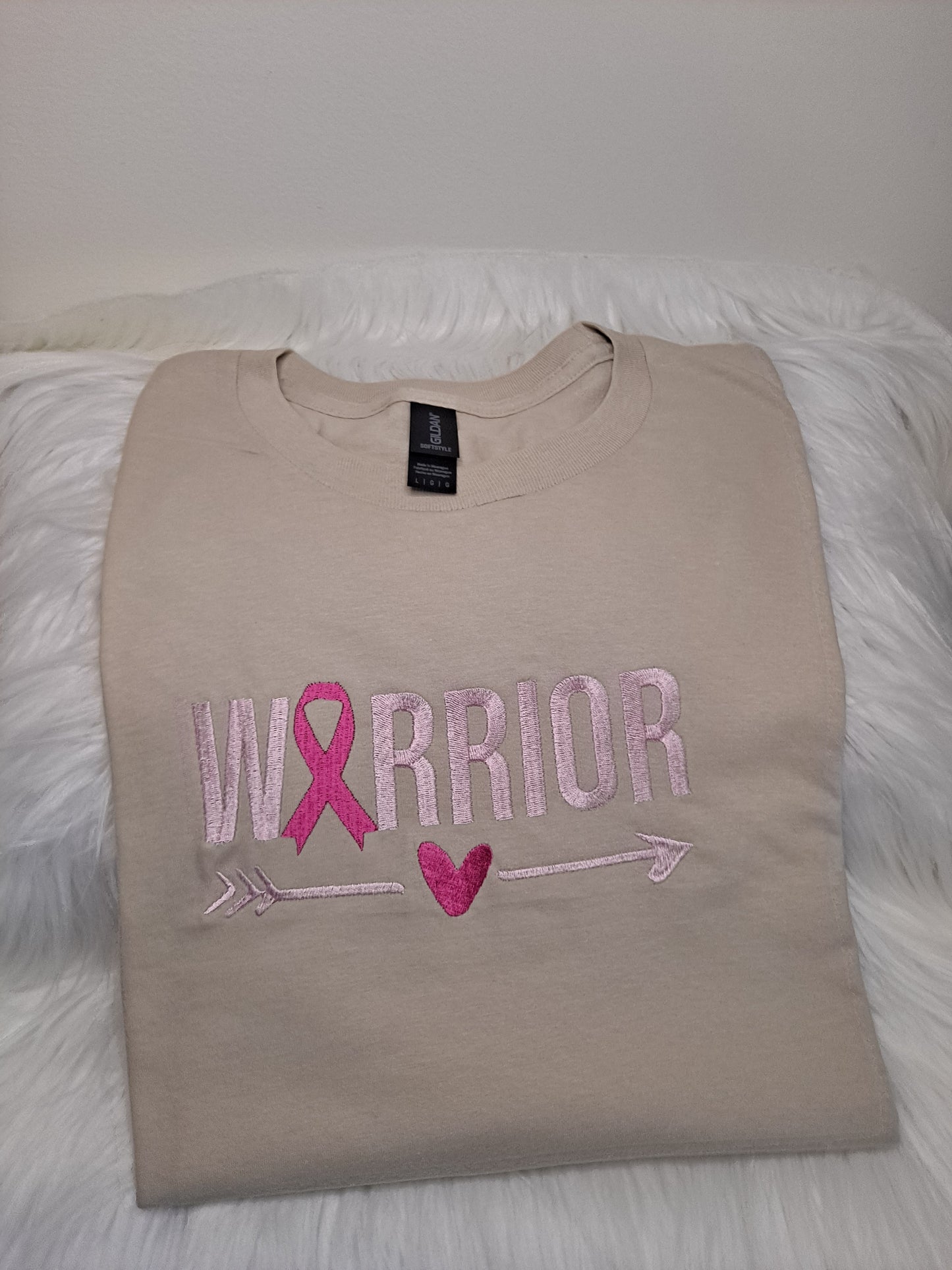 Warrior Embroidered on T Shirt