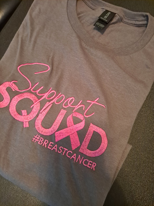 Support Squad embroidered on T Shirt