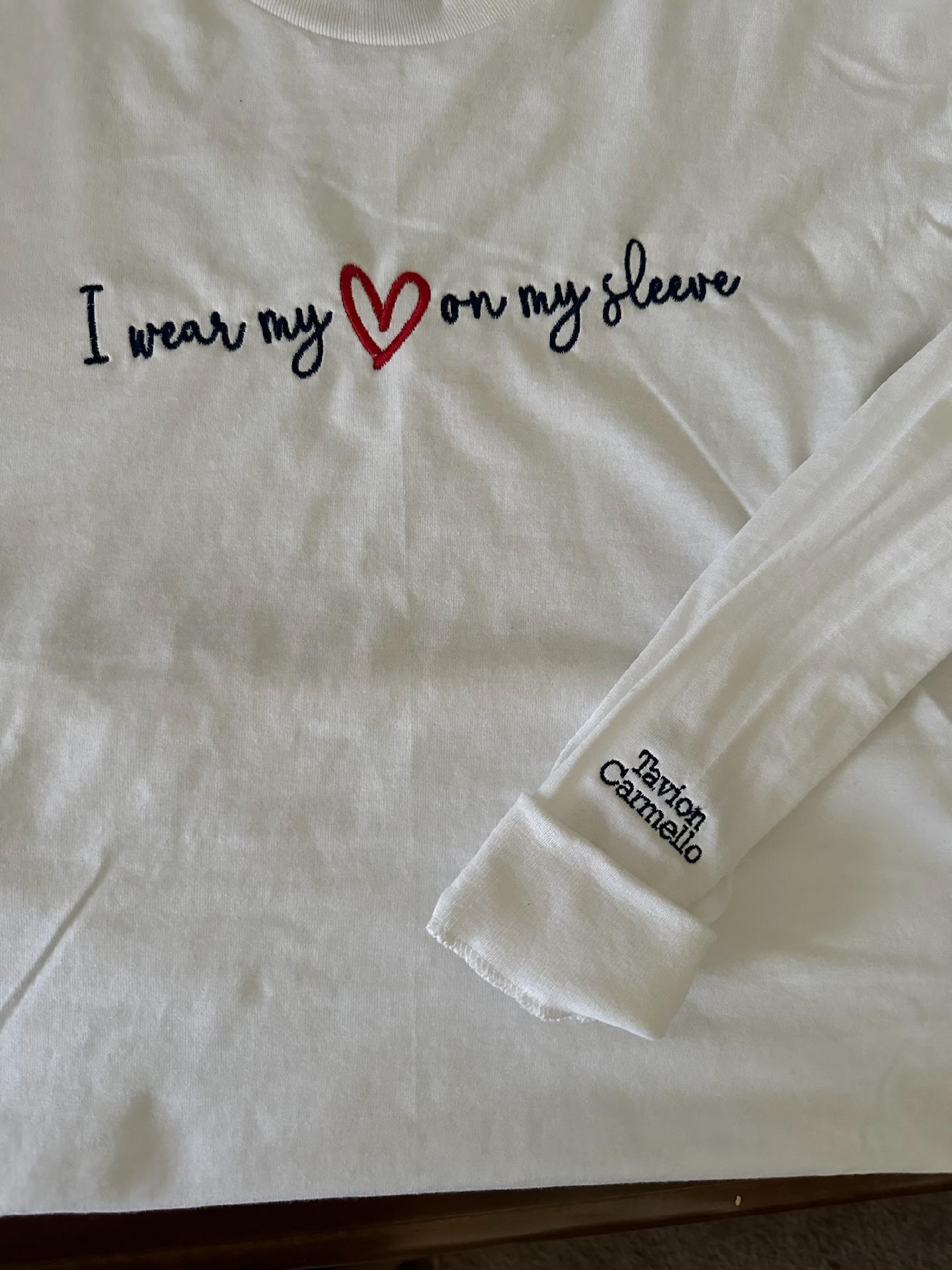 I wear my heart on my sleeve sweatshirt