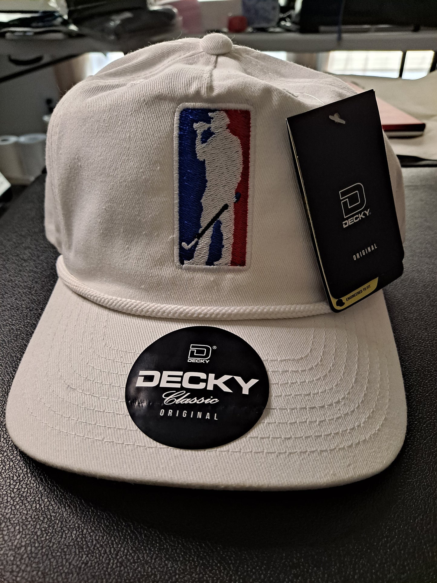 Golf Design Embroidered on Decky snap back