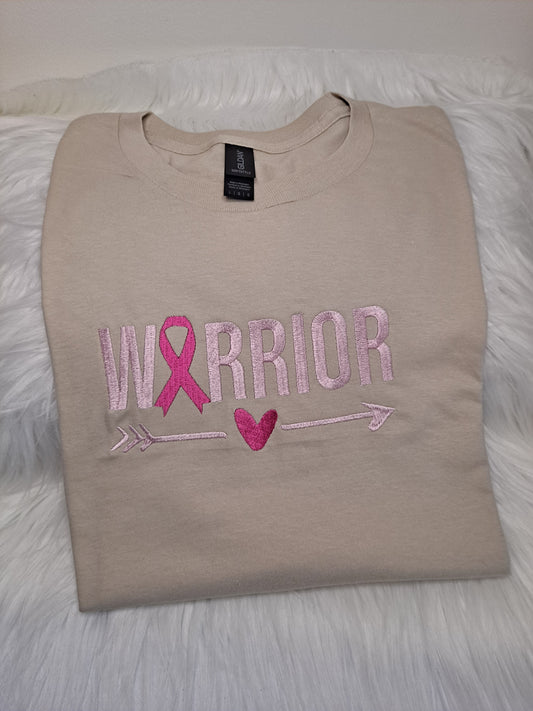 Warrior Embroidered on T Shirt