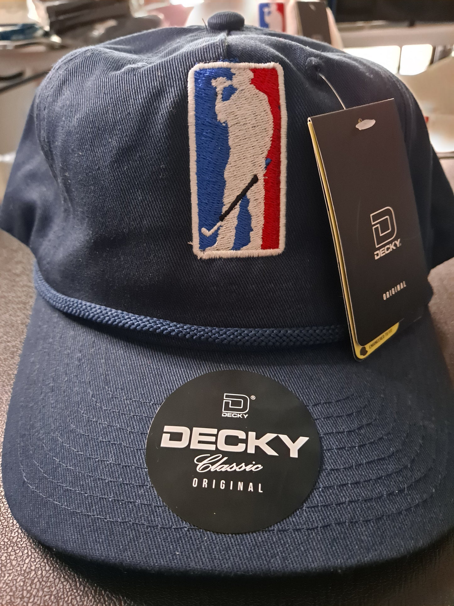 Golf Design Embroidered on Decky snap back