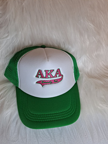 AKA embroidered on trucker hat