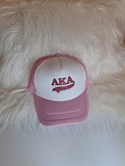 AKA embroidered on trucker hat